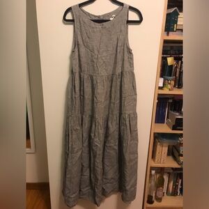 100% Linen Tiered Toast Dress